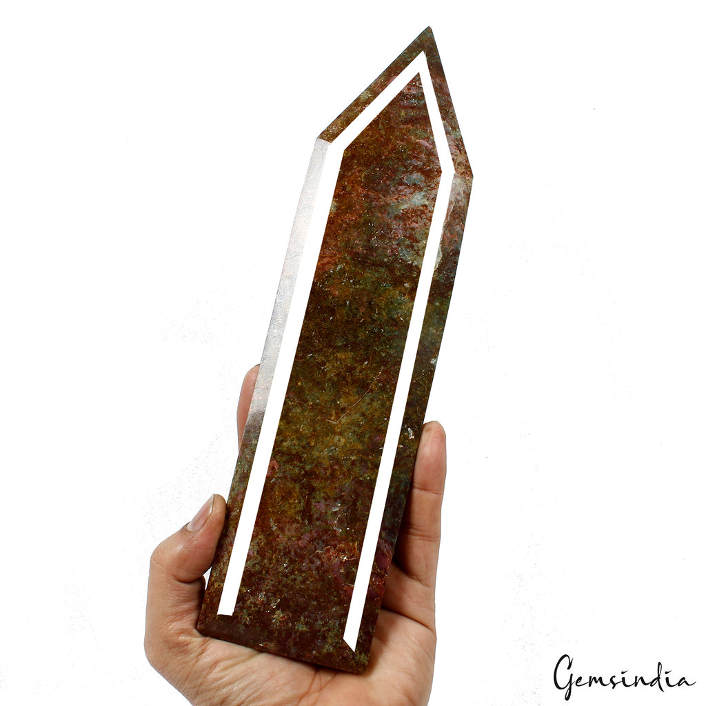 Ruby Loose Gemstone, Tower Shape, Untreated — 10.1 x 2.6 x 1.5 inches, 5750 Ct (1.15 Kg), Madagascar