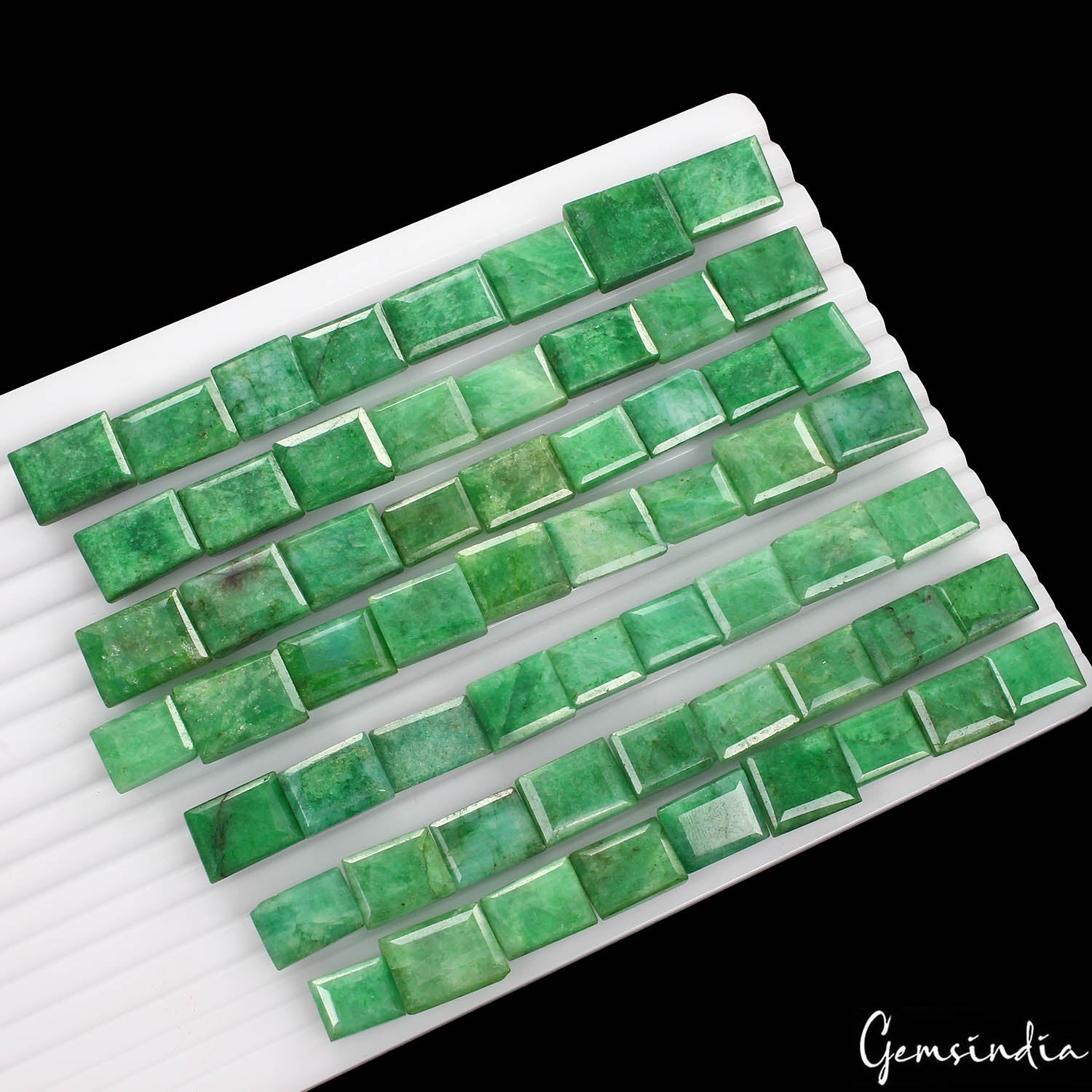 840 Ct Natural Top Green Emerald Baguette Cut Loose 12-18mm Gemstones Lot~61 Pcs