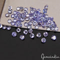 80Pcs Natural Tanzanite Round 2-2.5mm Untreated Sparkling Violet Blue Loose Gems
