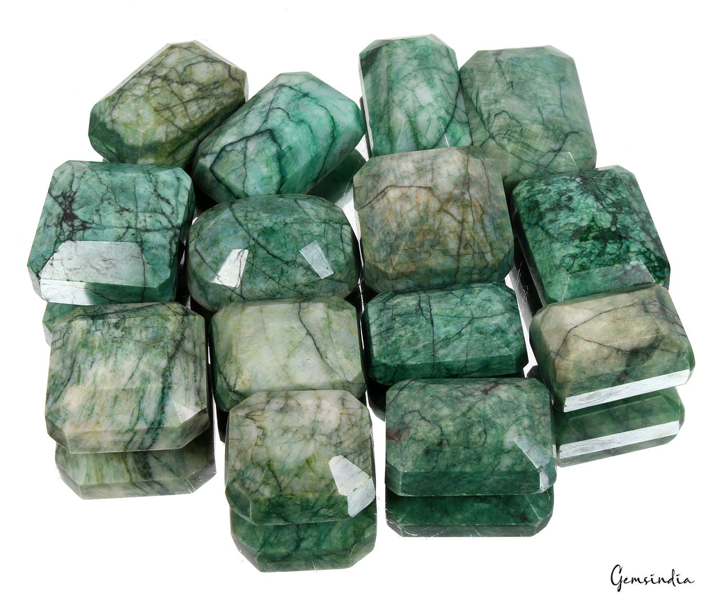5600 Cts/14 Pcs Natural Brazilian Green Emerald Mix Cut Loose Wholesale Gems Lot