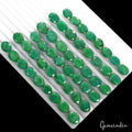 Certified 490 Cts/50 Pcs Natural Brazilian Top Green Emerald Oval Loose Gems Lot