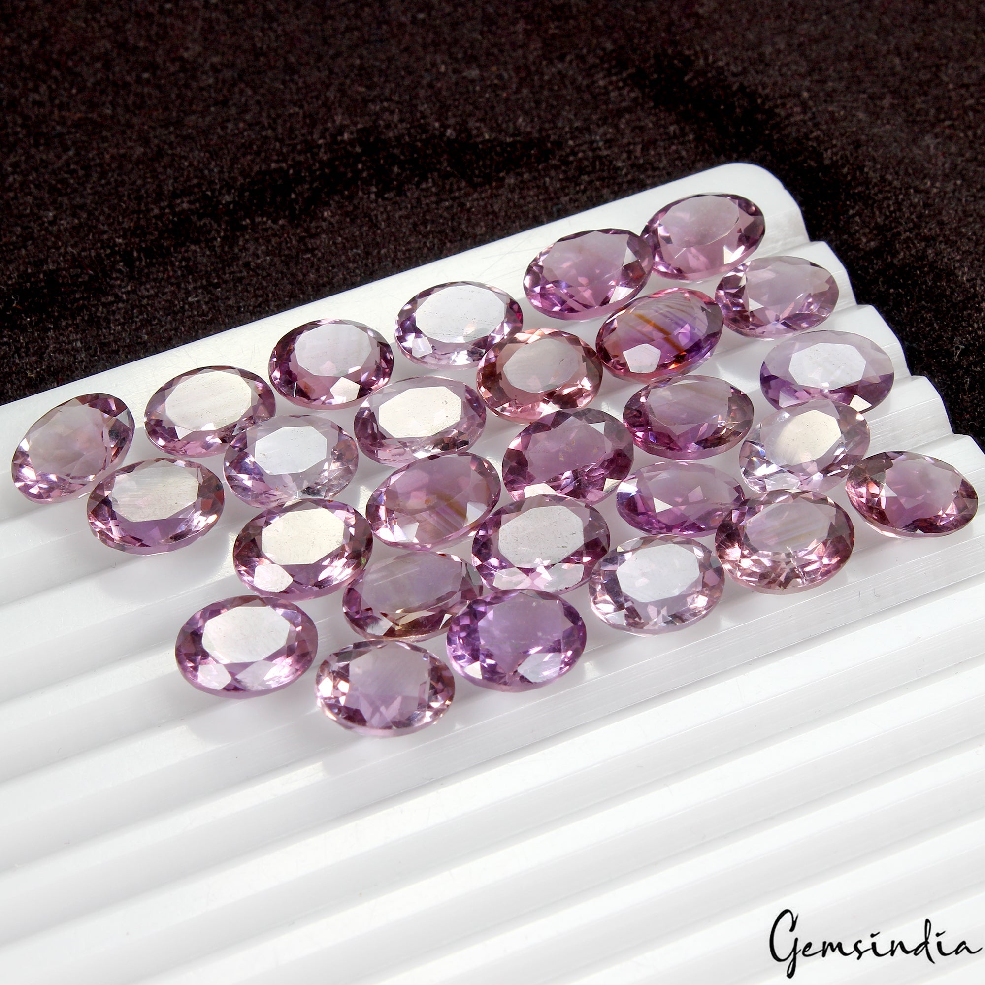 Oval Cut Natural Top Rich Purple Amethyst Brazil Lot 115.5ct 27pcs 12x10mm Gems