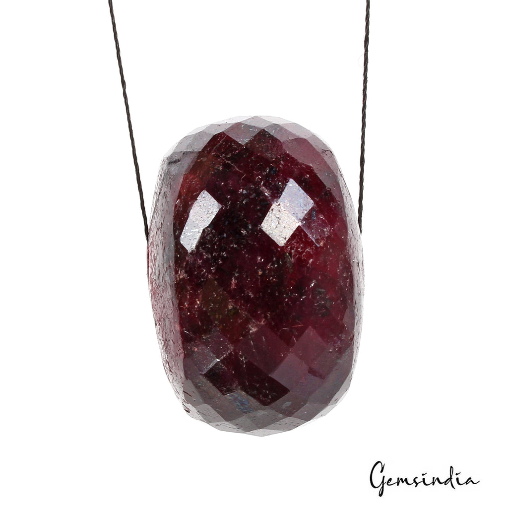 290.00 Ct Natural Red Ruby Round Checker Cut Loose Bead Gems For Making Jewelry