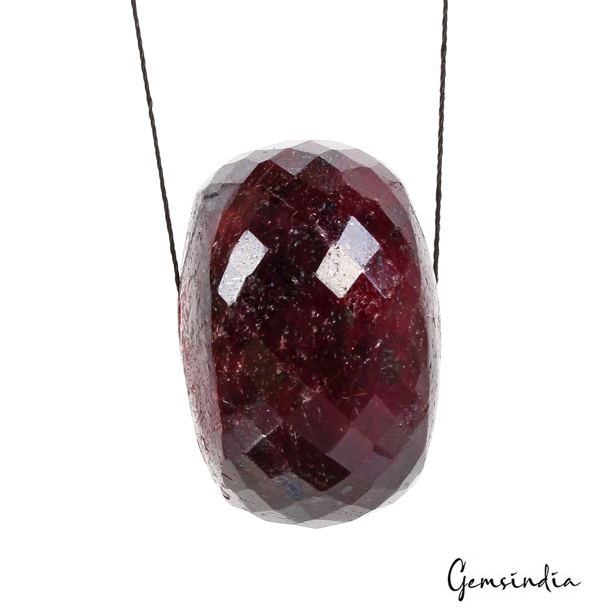 290.00 Ct Natural Red Ruby Round Checker Cut Loose Bead Gems For Making Jewelry