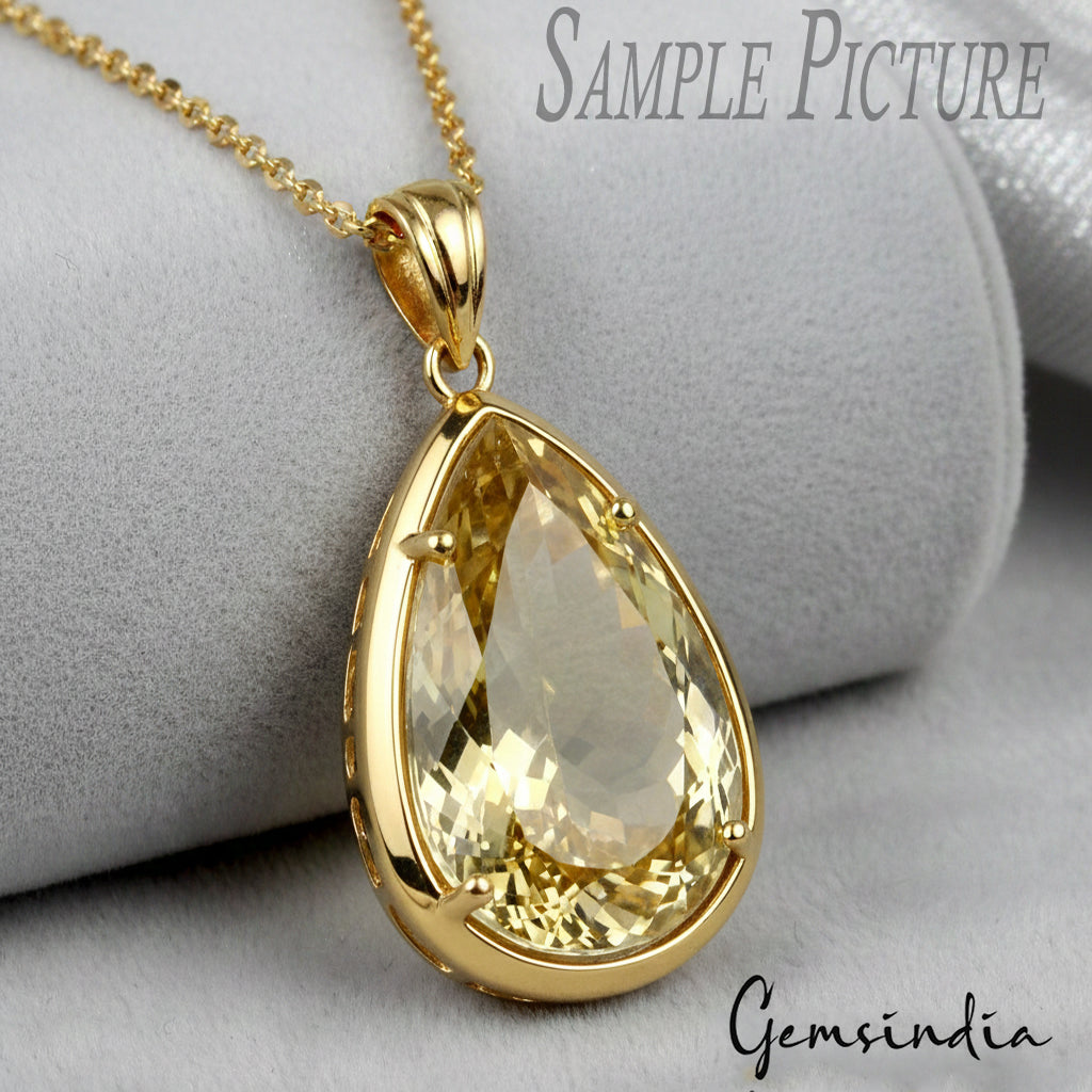 Citrine Loose Gemstone, Pear Cut, Untreated — 31x21x14 mm, 57.20 Ct, Brazil