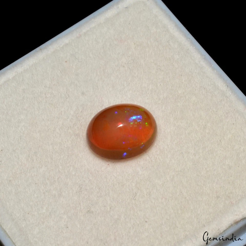 2 Cts Ethiopian Opal 9x7mm Top Quality Flash Oval Cabochon Certified Gemstone