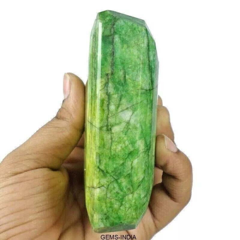 2500 Ct Natural Brazilian Green Emerald Octagon Cut Huge Size Loose Gemstone