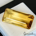 Certified 57.90 Cts Natural Untreated Brazilian Yellow Citrine Octagon Cut Gem