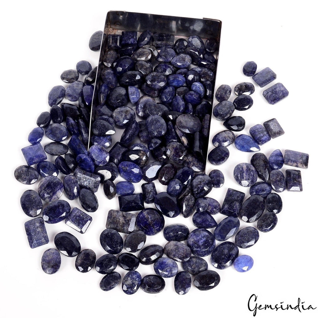 1000 Ct Natural Dark Blue Beryl Loose Mix Cut 11-18mm Loose Gemstones Lot 165Pcs