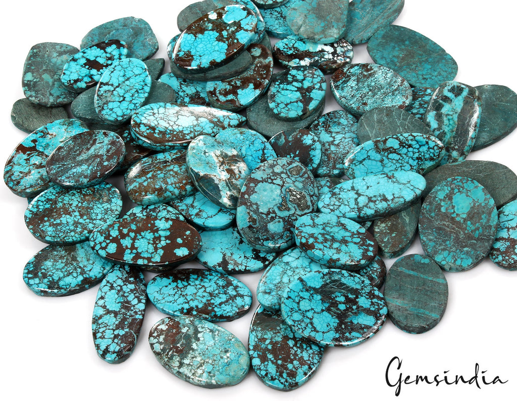 1 Kilo Lot Spiderweb Turquoise Blue Green Mix Shape Loose Gemstone A+ 31mm-60mm