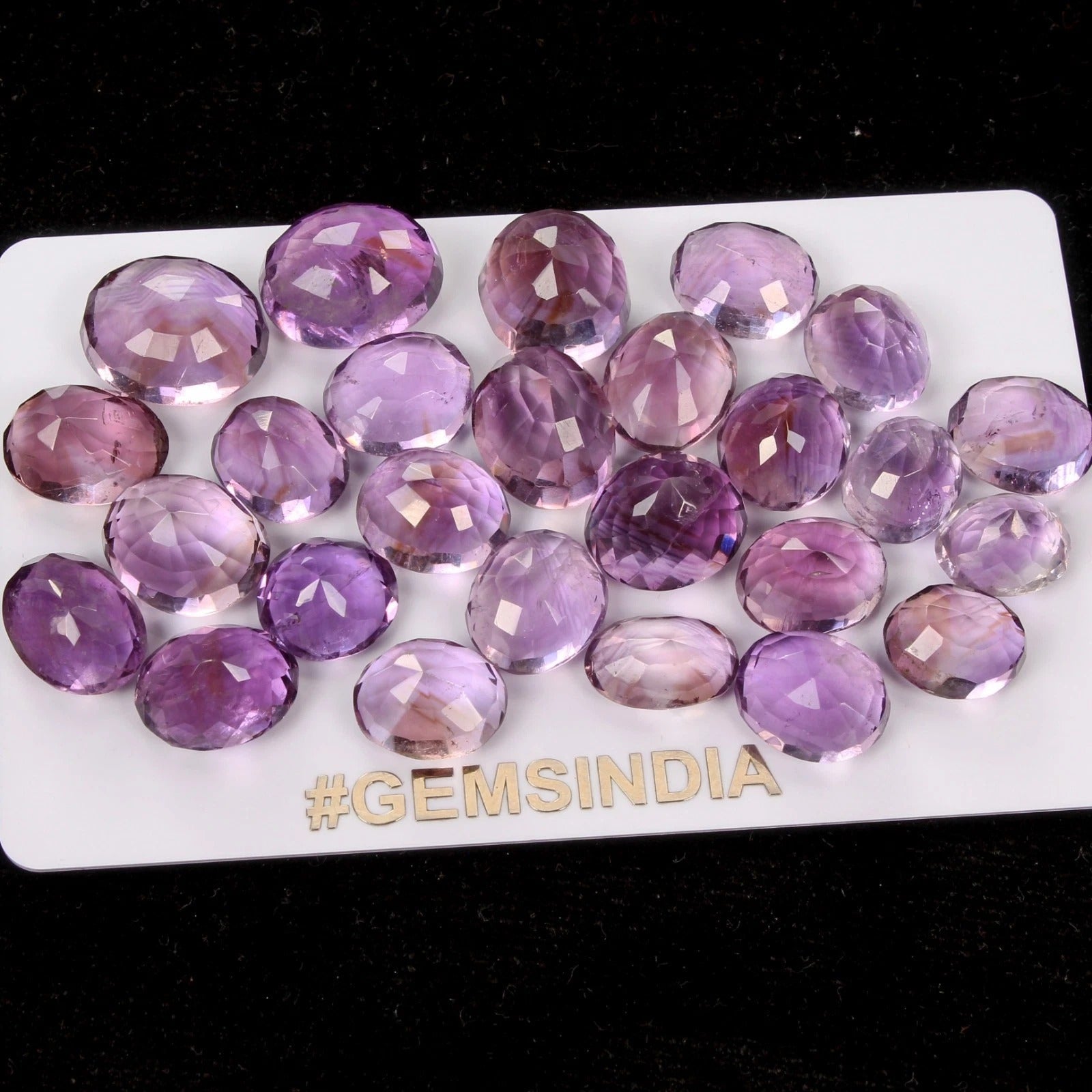 154 Cts/26 Pcs Natural Untreated Brazilian Purple Amethyst Oval Cut Loose Gems