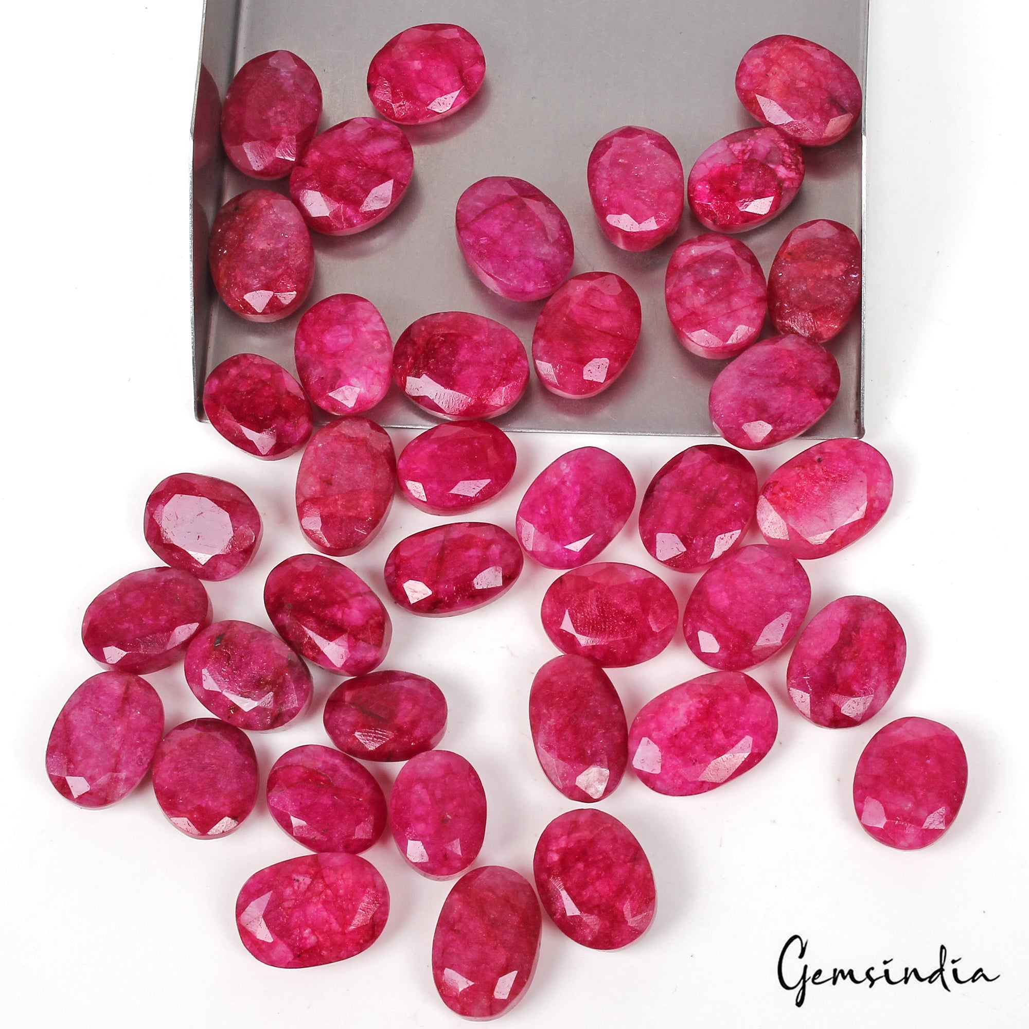 540 Ct/39 Pcs Natural Pink Red Beryl (Bixbite) Oval Cut Loose Gems Wholesale Lot