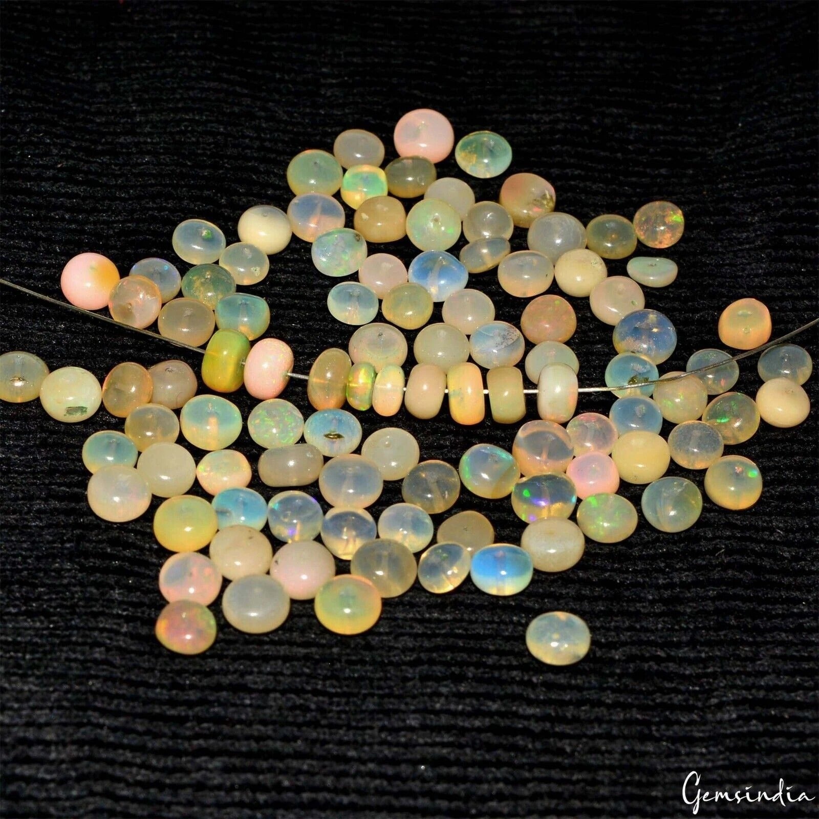 Ethiopian Opal Beaded Strand, Untreated — 100 Pieces, 4mm to 6mm, 53.00 Ct, Ethiopia