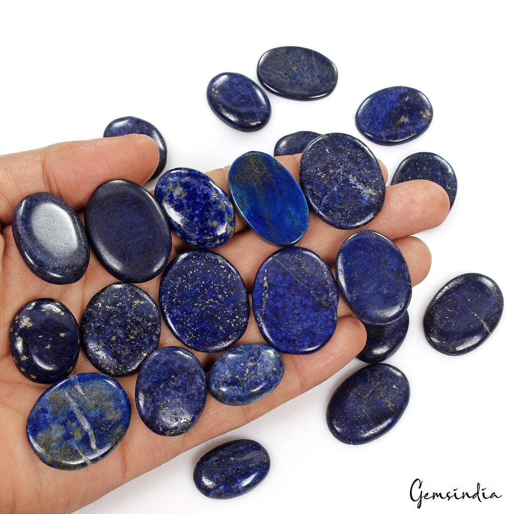720 Ct Natural Blue Lapis Lazuli Oval Cab Loose Wholesale Gemstone Lot 25 Pcs