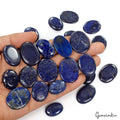 720 Ct Natural Blue Lapis Lazuli Oval Cab Loose Wholesale Gemstone Lot 25 Pcs