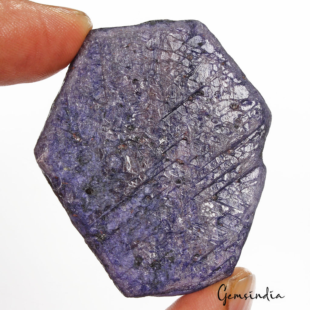 240 Ct Natural Blue Sapphire Uncut Rough Earth Mined Loose Raw Mineral Huge Gem