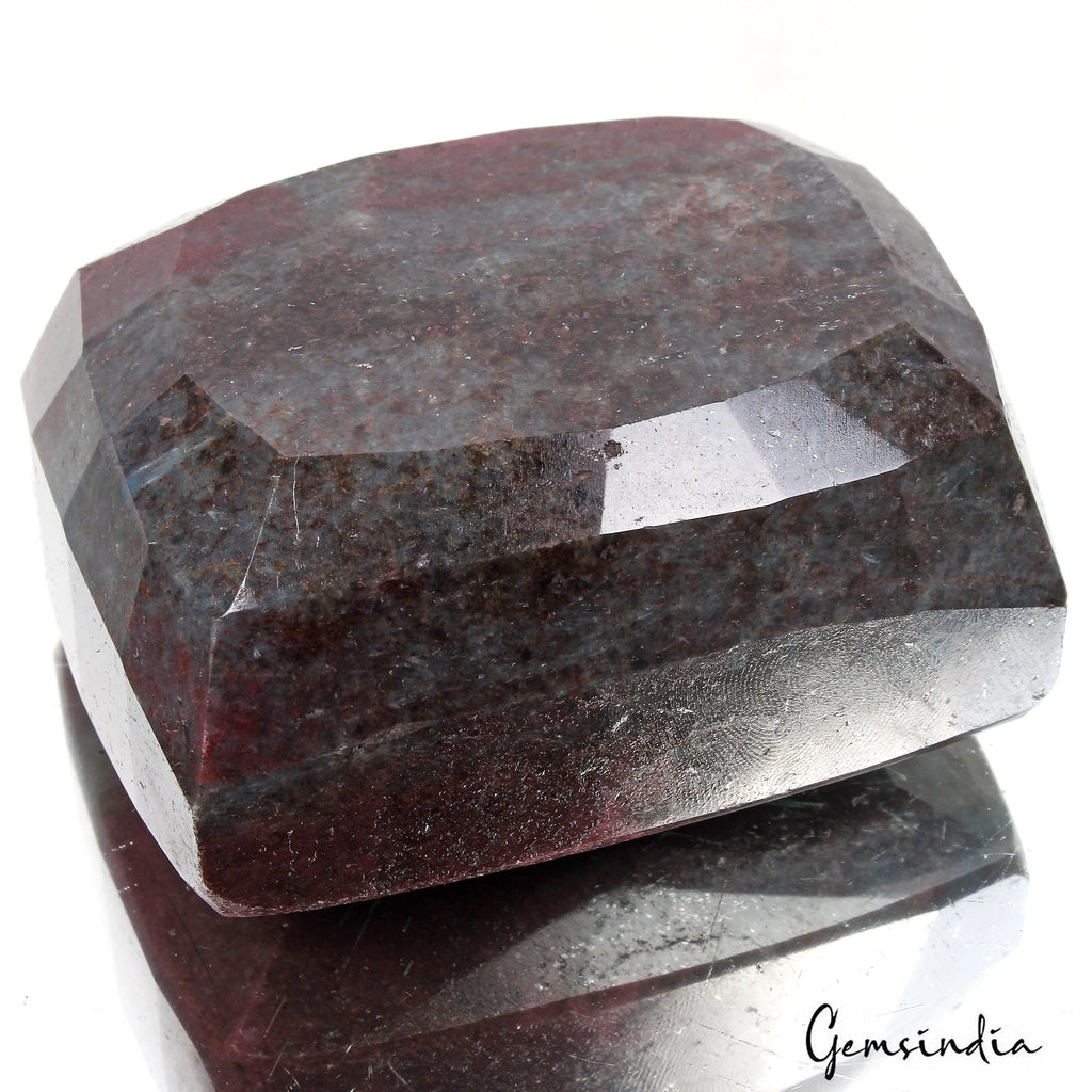 3130 Ct Natural Untreated Ruby Kyanite Cushion Cut Faceted Earth Mined Loose Gem