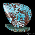 390 Ct Natural Blue Spiderweb USA Arizona Turquoise Pear Cab Loose Huge Gemstone
