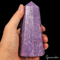 650 Gram Natural Untreated Purple Lepidolite Obelisk Crystal Wand Point Tower 5"