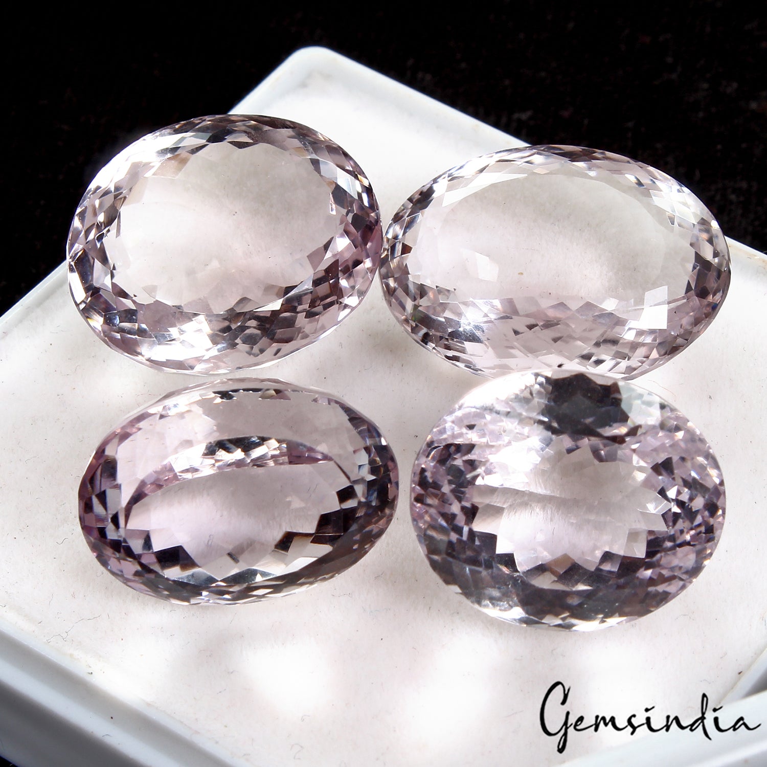 Amethyst Lot, Loose Gemstone, Lavender — 4 Pieces, 20mm to 24mm, 115.70 Ct, Brazil