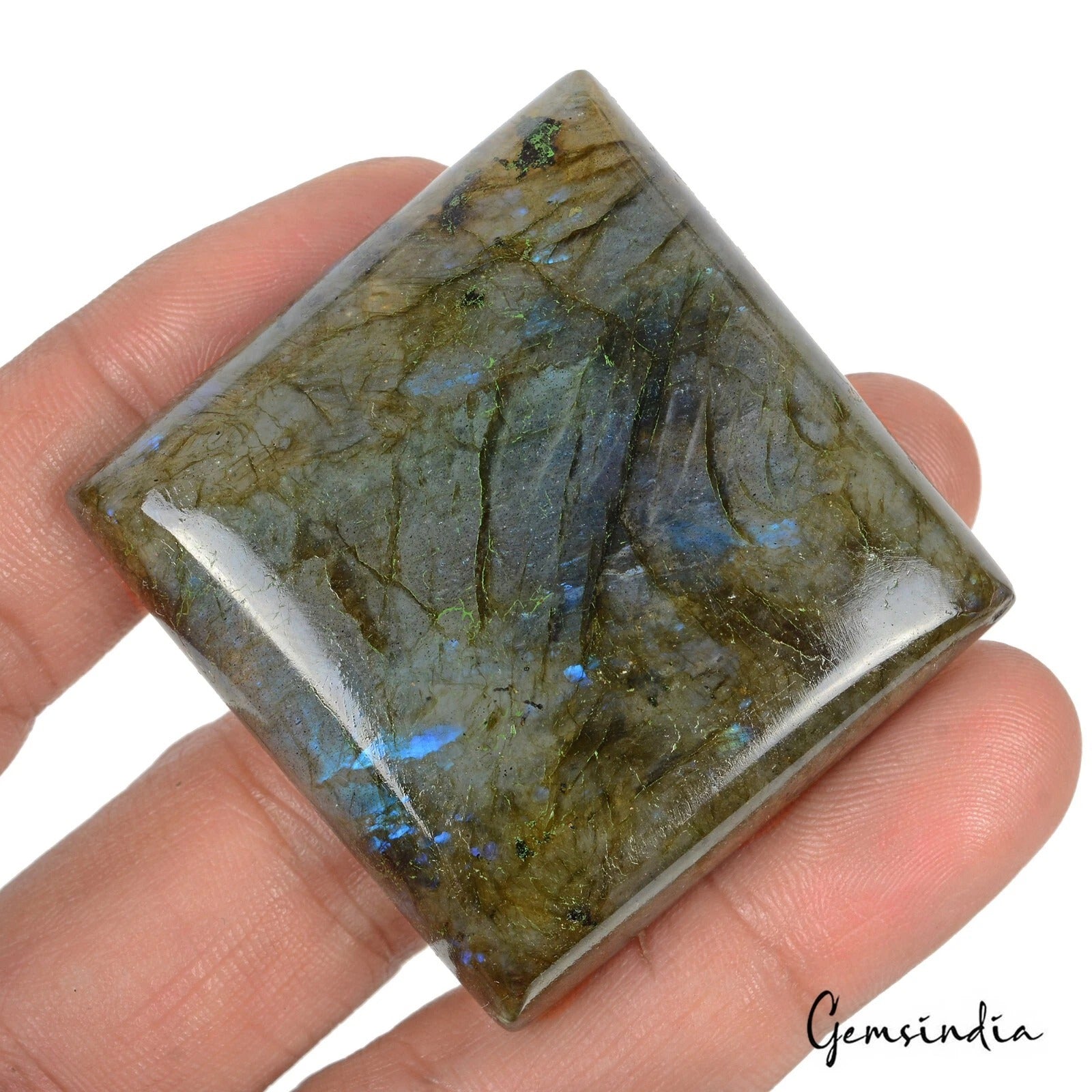 270 Cts Natural Untreated Multi Shine Labradorite Rectangle Cab Loose Gemstone