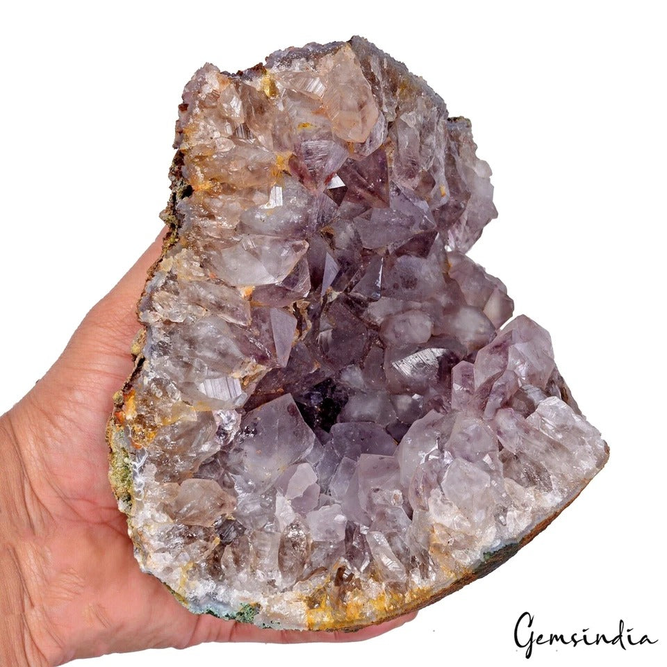 Amethyst Crystal Cluster, Untreated — 7x6x5.5 Inch, 2.564 Kg (12820 Ct), Uruguay