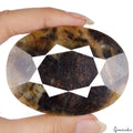 1190Ct Natural Black Brown Sapphire Untreated Loose Oval Cut Madagascar Gemstone