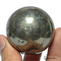 Golden Pyrite 1.8" Sphere Crystal Healing Feng Shui Gift Home Office Reiki Luck