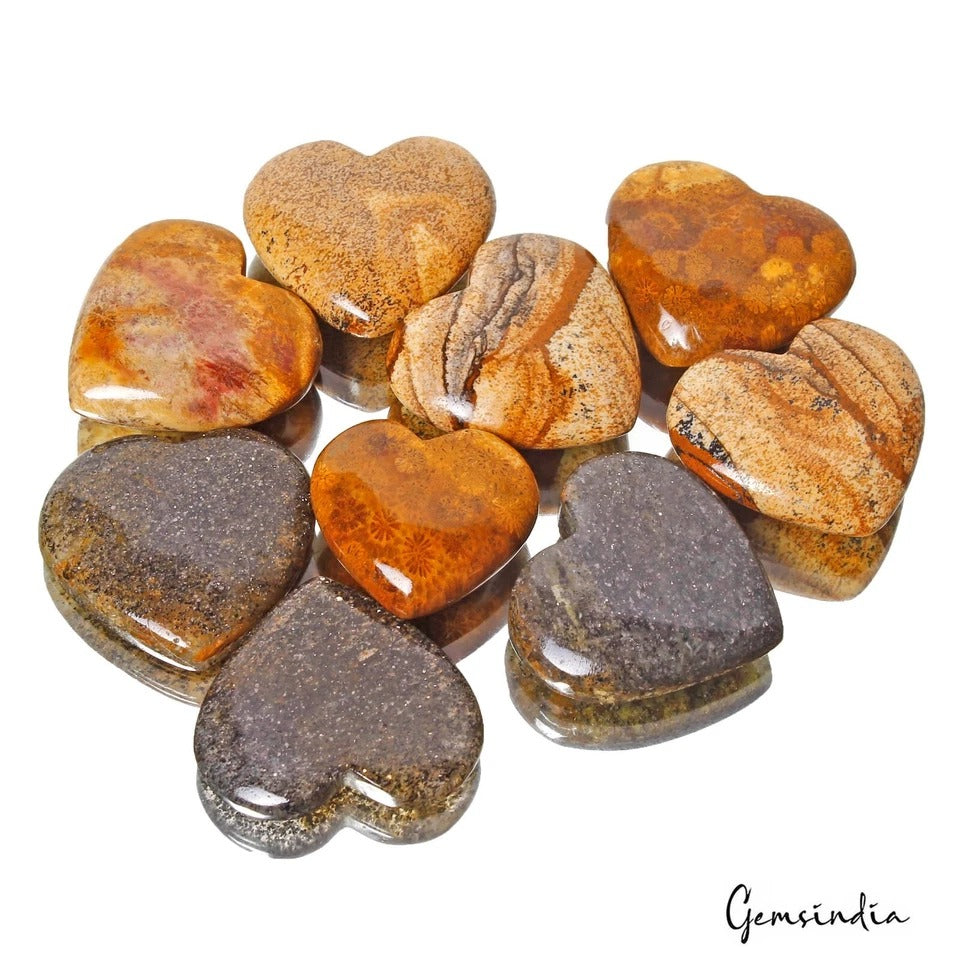 Jasper Lot, Loose Gemstone — 9 Pieces, 24mm to 30mm, 450 Ct