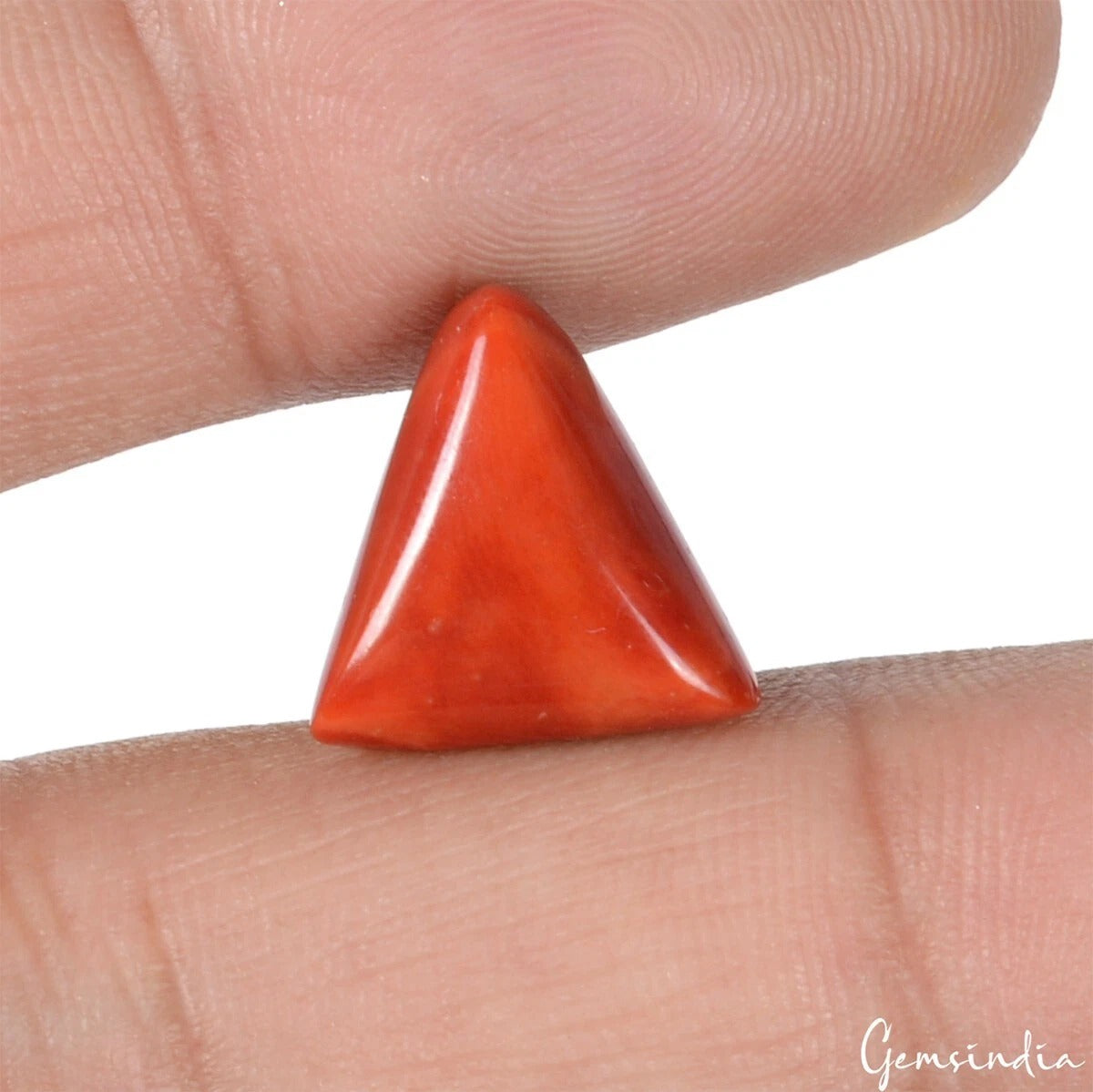 Coral Cabochon, Orange — 13x13x7 mm, 8.00 Ct