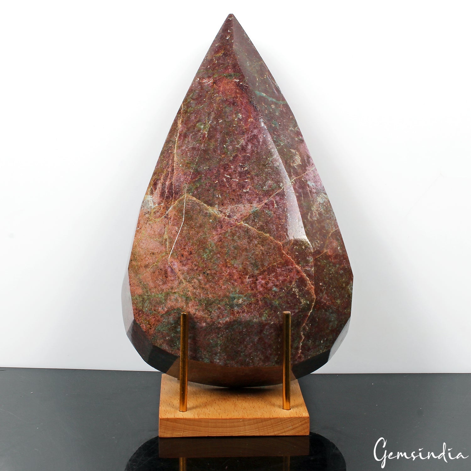 3.5 Kilo ~Rare Natural Ruby Zoisite Earth Mined Pear Cut Museum Grade Gemstone