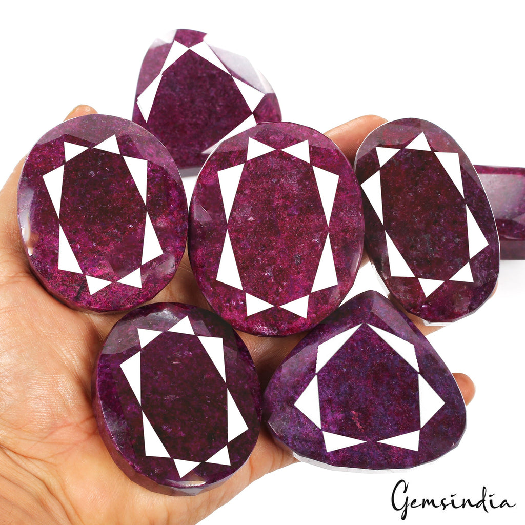 Natural Red Ruby 7500 Ct Superb Wholesale Lot Mix Cut 51-76mm Loose Gemstones
