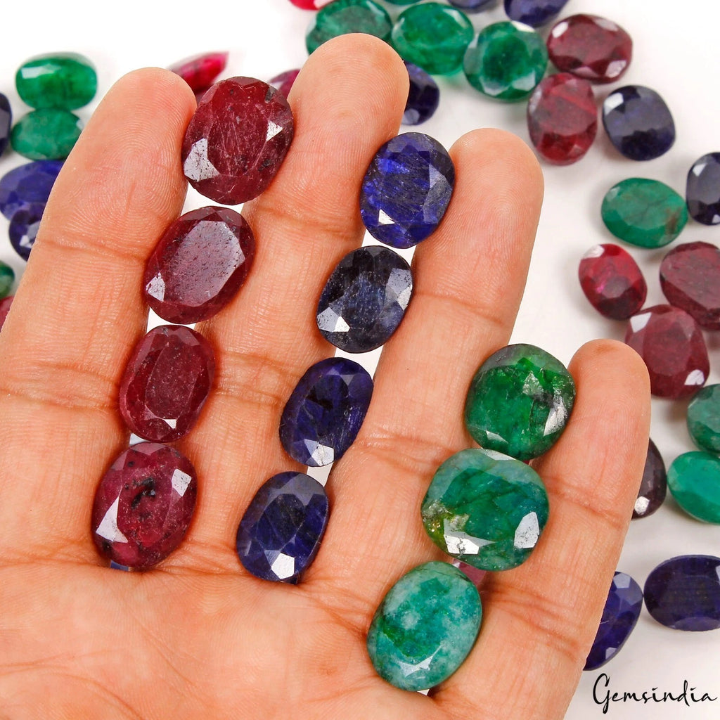 Ruby Lot, Loose Gemstone, Color Enhanced — 73 Pieces, 12mm to 18mm, 920 Ct, Madagascar
