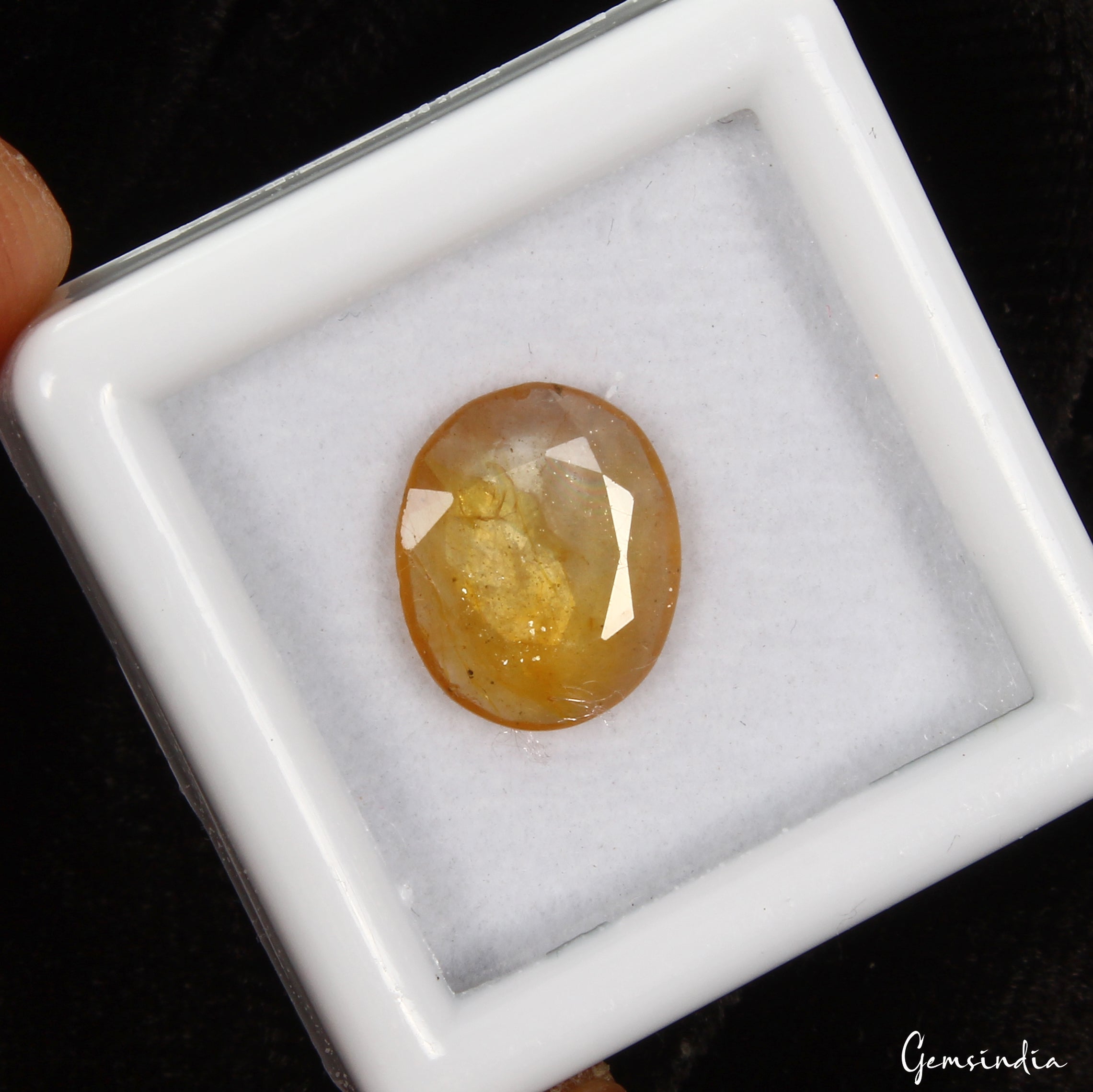 2.80 Cts Natural Ceylon Sapphire Yellow Oval Cut Untreated Certified Gemstone