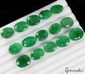 Certified Natural Green Emerald 134 Cts AAA+ Oval Cut Loose Gemstones lot~15 Pcs