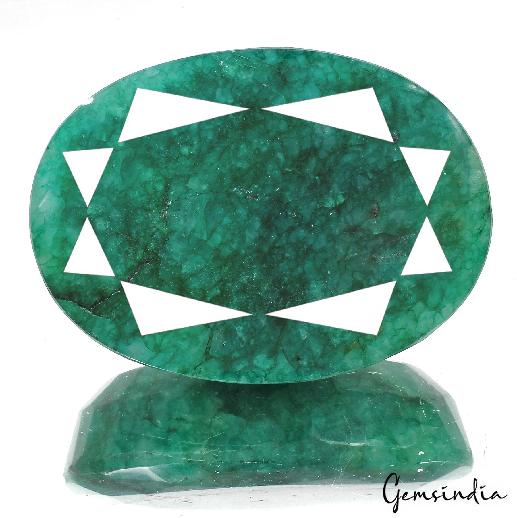 Certified 1970 Cts Natural Brazilian Green Emerald Oval Faceted Huge Loose Gem
