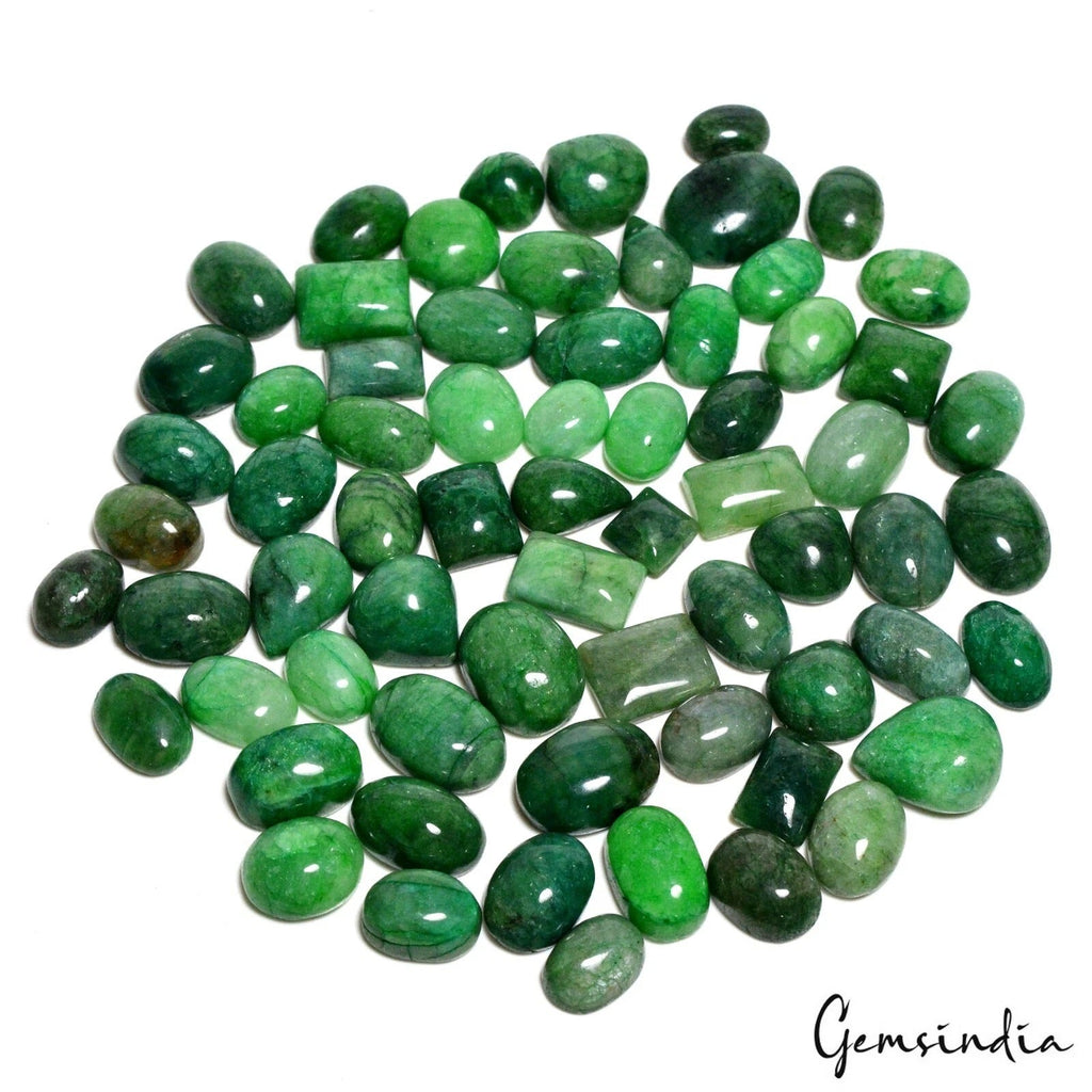 Natural Green Brazilian Emerald Mix Cabochon 770 Cts Wholesale Gems Lot 66 Pcs
