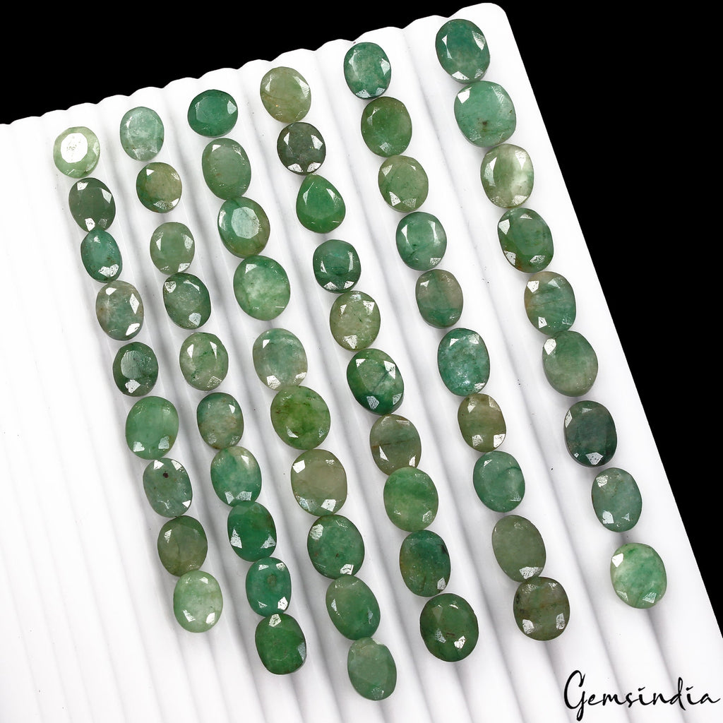 Certified 320 Cts/58 Pcs Natural Brazilian Green Emerald Mix Cut Gem For Jewelry