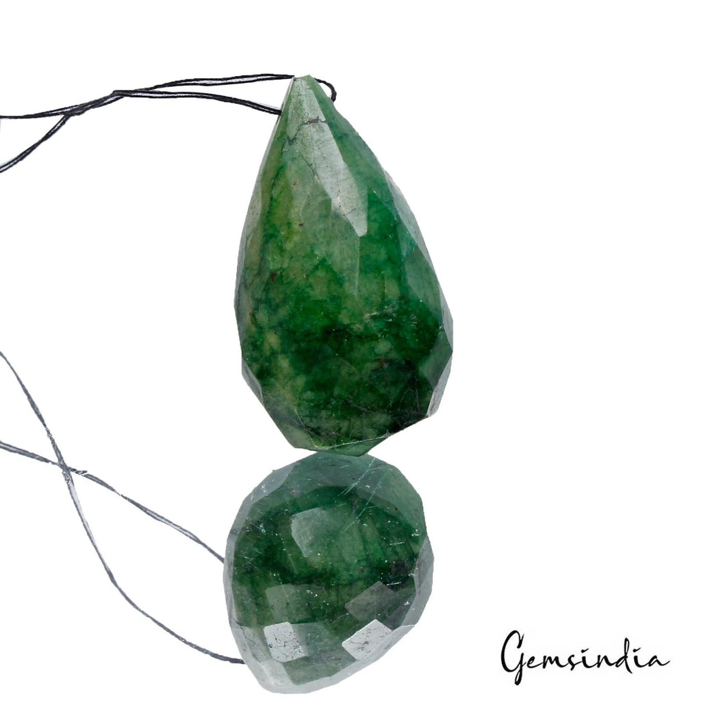 82.70 Ct Natural Green Emerald Pear Drop Emerald Briolette Loose Certified Gems