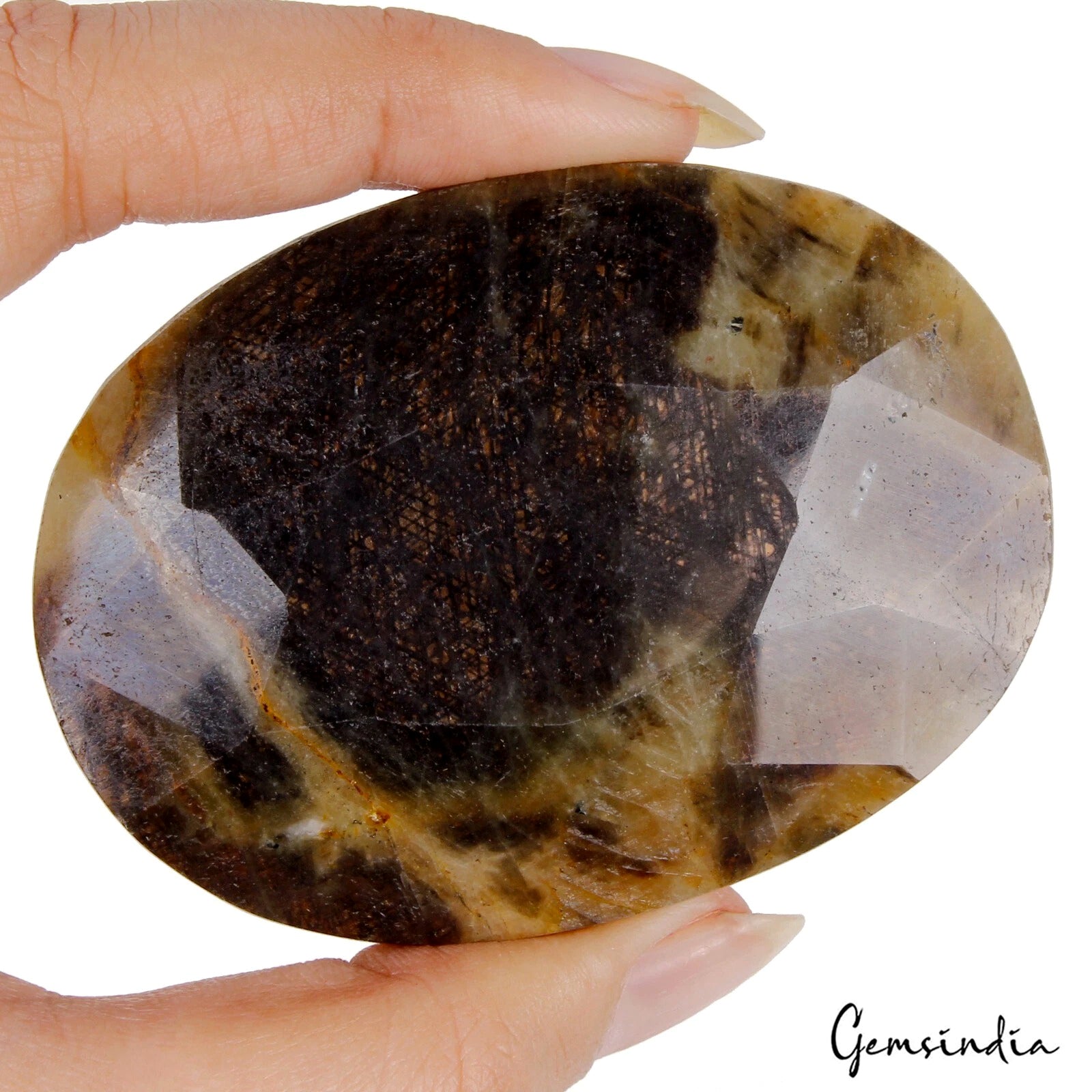 1190Ct Natural Black Brown Sapphire Untreated Loose Oval Cut Madagascar Gemstone