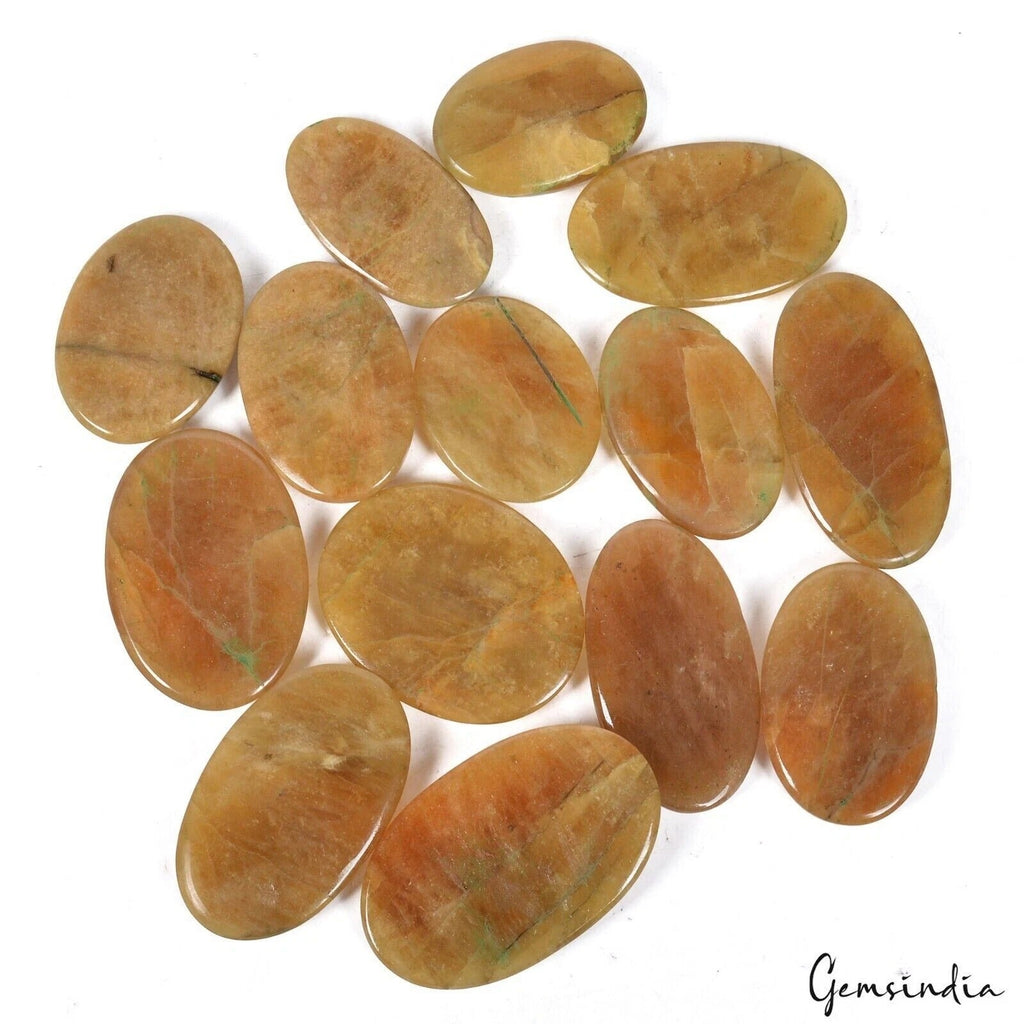 1000 Cts/14 Pcs Natural Untreated Heliodor Yellow Beryl Oval Cab Loose Gems Lot