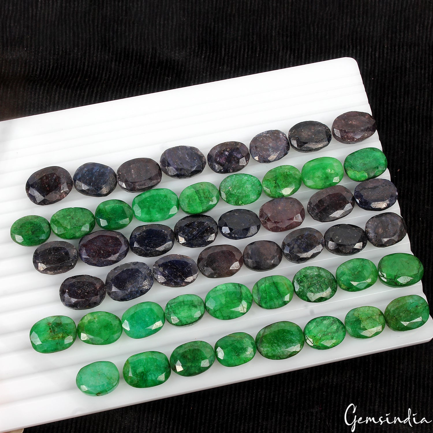 Certified 900 Ct Natural Multi Color Emerald Sapphire Oval Cut Loose Gemstones
