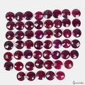Natural Red Ruby 15mm Round Checker Cut Loose Gemstones For Jewelry making~ 52Pc