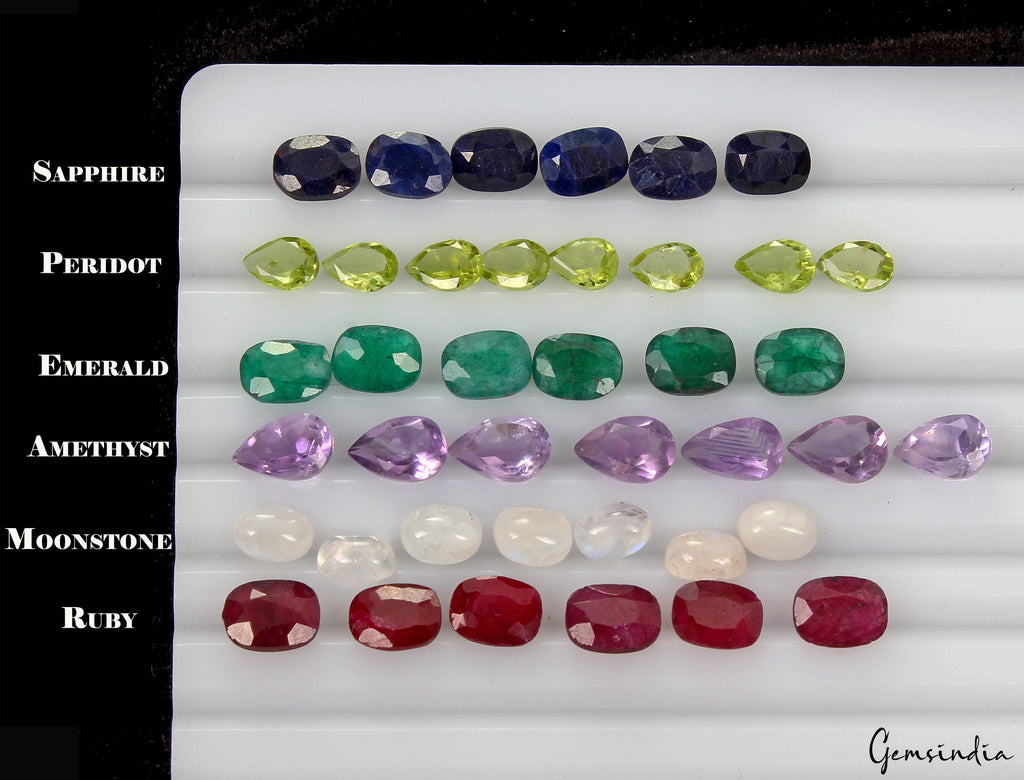 40Pcs Estate Genuine Semi Precious Loose Mix Cut Multi Gemstone Lot Collection
