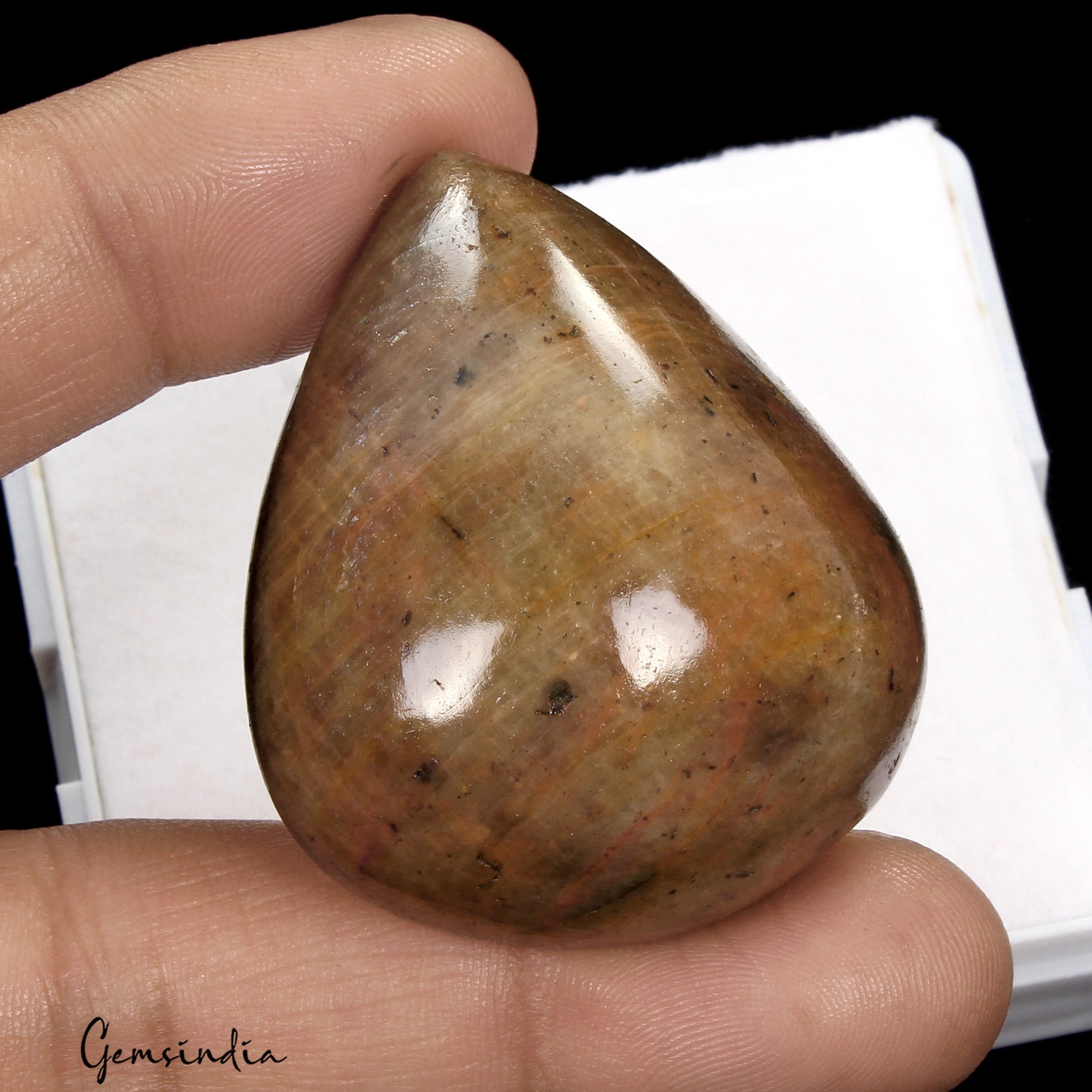 330 Ct Natural Untreated Brown Sapphire Pear Cab Earth Mined Huge Loose Gemstone