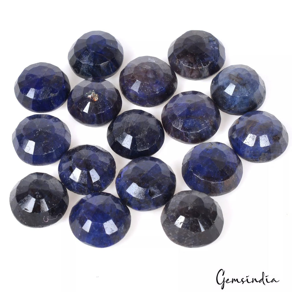 Blue Sapphire Lot, Loose Gemstone, Color Enhanced — 16 Pieces, 12mm, 160.40 Ct, Madagascar