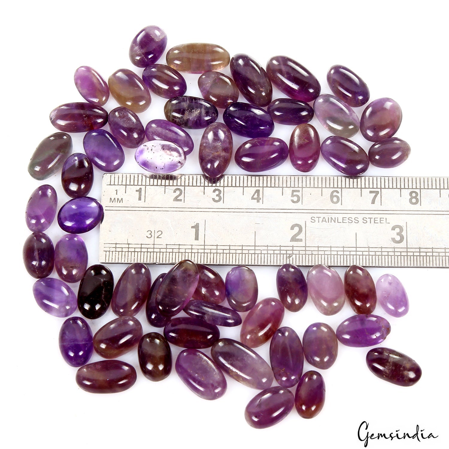 250.00 Ct Natural Untreated Blue Amethyst Oval Cab Loose Wholesale Gem Lot 56 Pc
