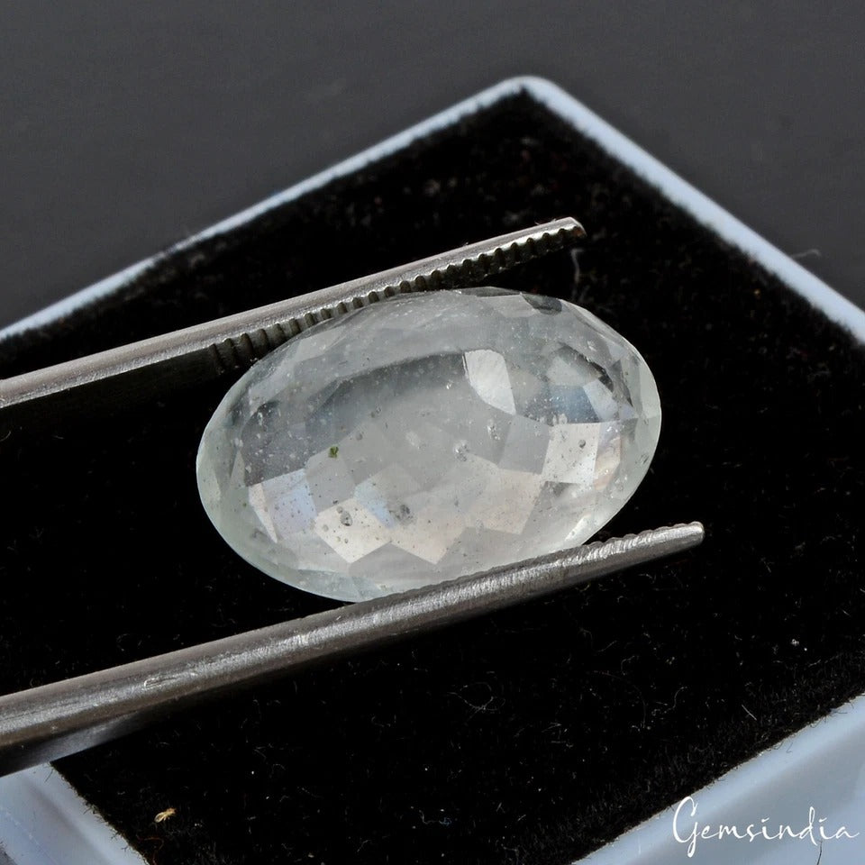 Certified 9.70Ct Natural Untreated Brazilian Aqua Blue Aquamarine Oval Loose Gem