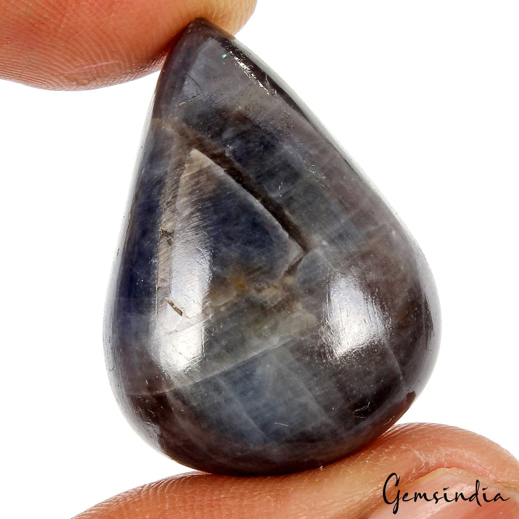 Certified 87.80 Cts Natural Untreated Blue Sapphire Pear Cabochon Huge Gemstone