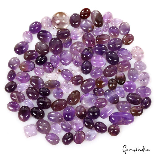 Amethyst Cabochon, Untreated, Purple — 6mm to 17mm, 280.00 Ct, Madagascar